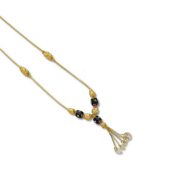 Black Pearl Gold Necklace