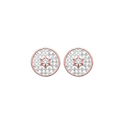 Circle Rose Earrings