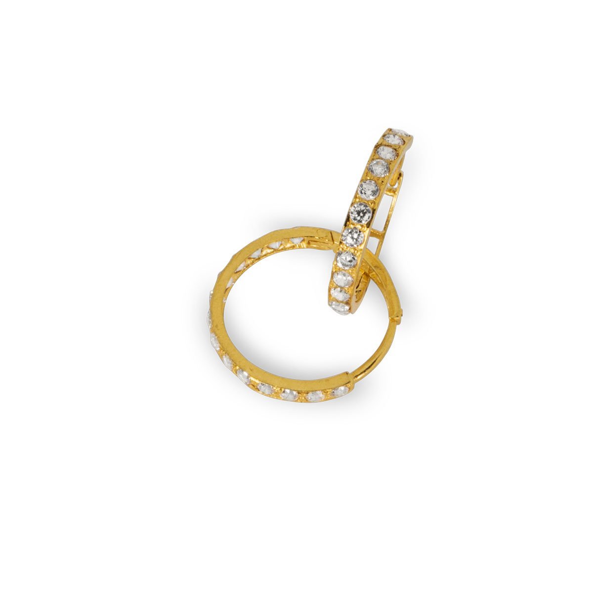 Buy 1gram gold Ring type earring stud for girl and women for old treditioal  design at Amazon.in