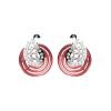 Red Twirl Earrings