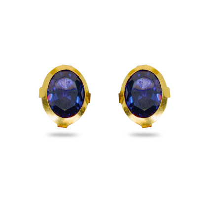 Sapphire Elliptic Earrings