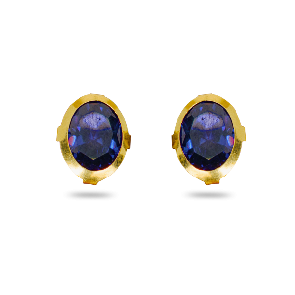 Sapphire Elliptic Earrings