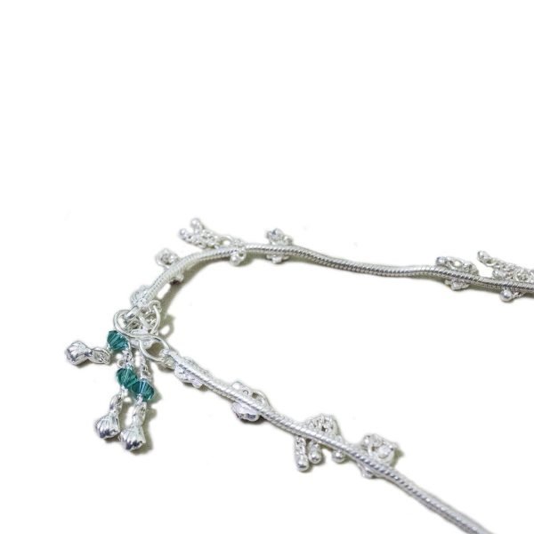 Turquoise Silver Anklets
