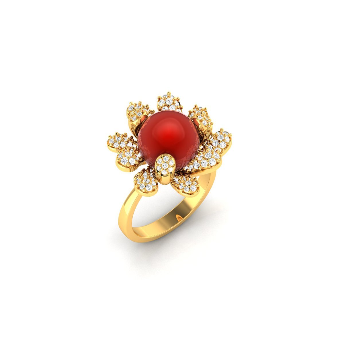 Red Spinel, Platinum and 18k Rose Gold Ring
