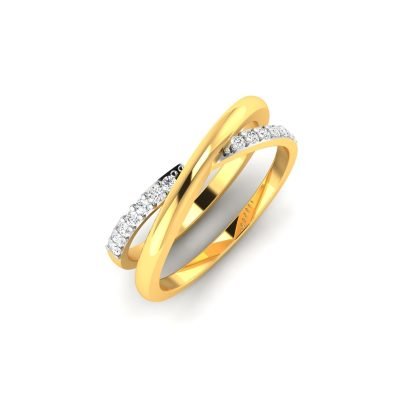 Twin Spark Gold Ring
