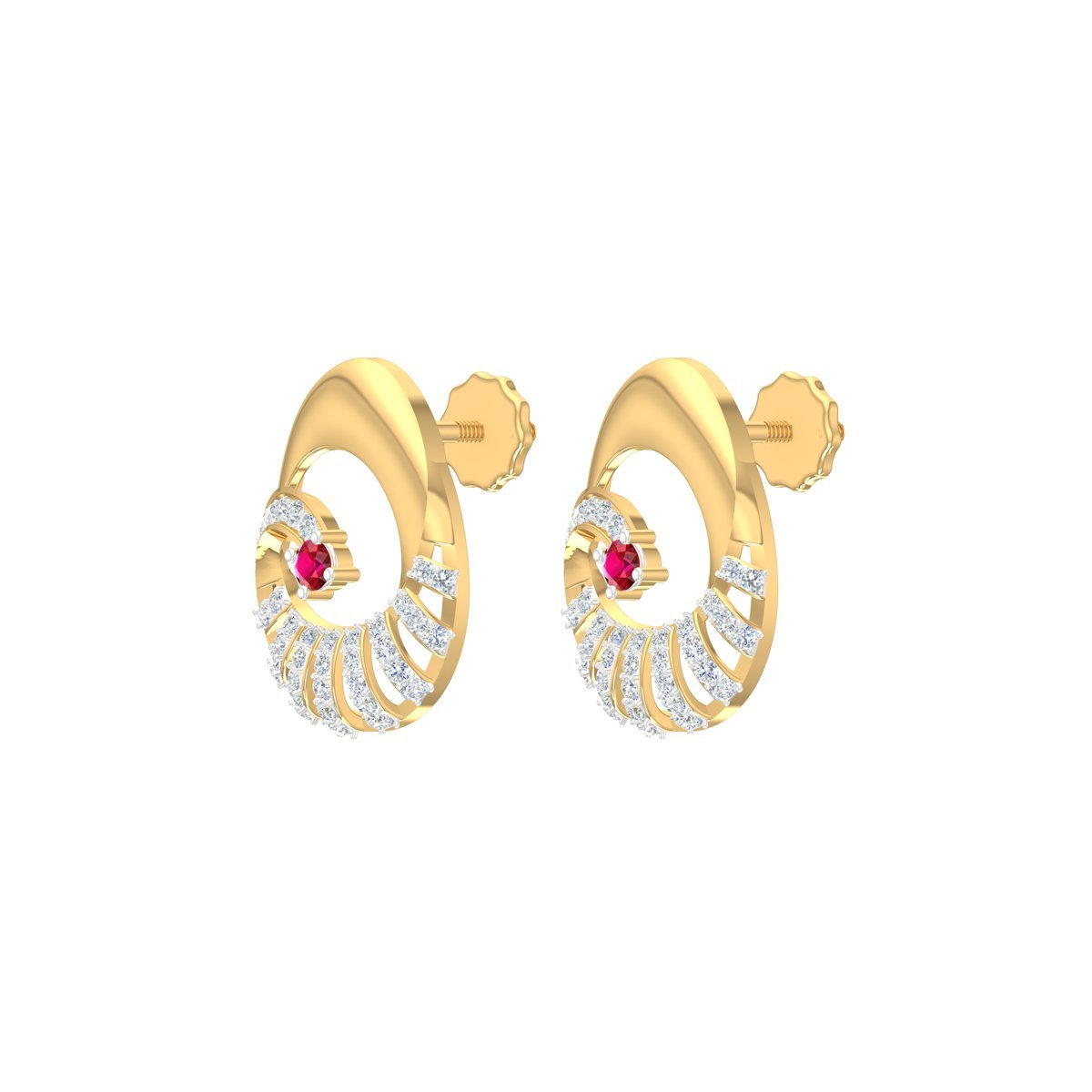 Rosemary Diamond Earrings - ₹10,650 Pearlkraft Designer Collection