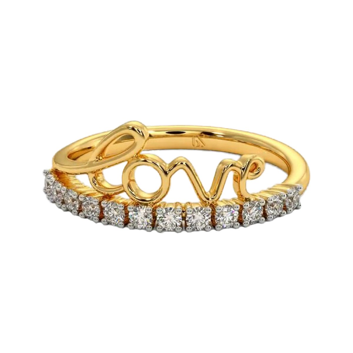Love Gold Ring 19 050 Pearlkraft Wedding Bands Collection