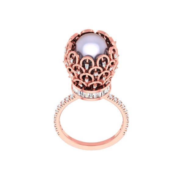Rose Pearl Gold Ring