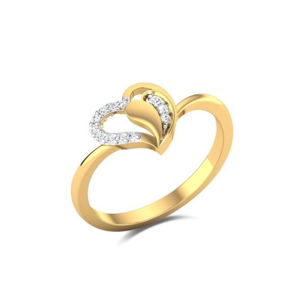 Twin Heart Gold Ring