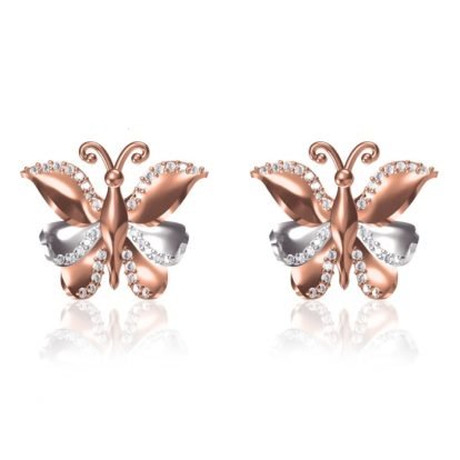 Butterfly Rose Gold Earrings